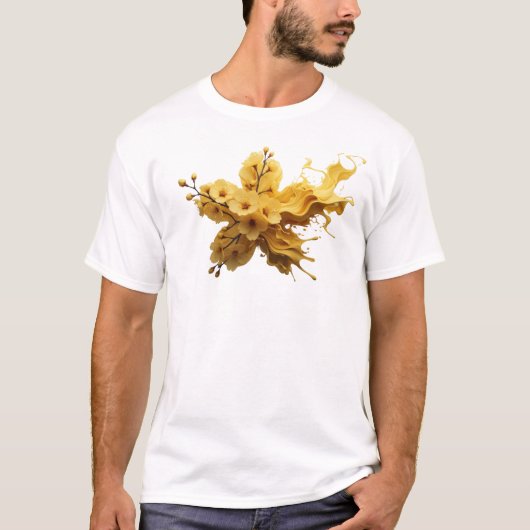T-shirt FLEUR ABSTRAITE 33 Impression graphique unique (Devant)