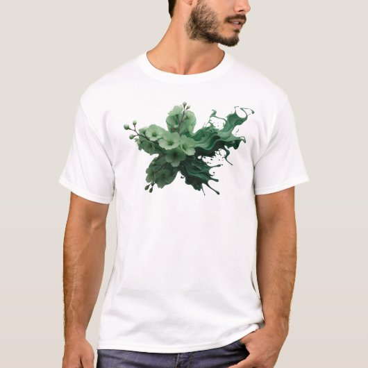 T-shirt FLEUR ABSTRAITE 34 Impression de mode tendance (Devant)