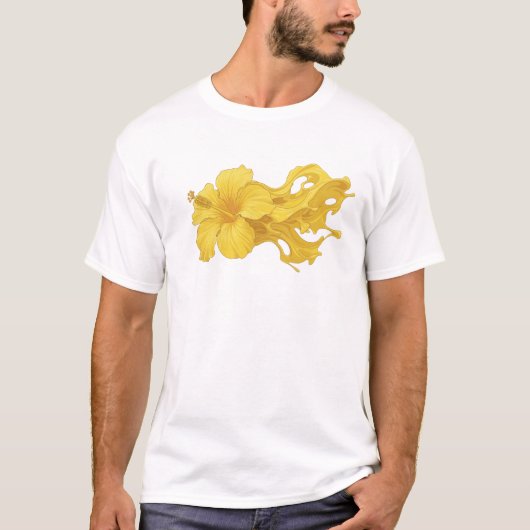 T-shirt Fleur abstraite classique Graphisme de designer (Devant)