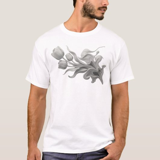 T-shirt Fleur abstraite créative design original (Devant)