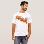 T-shirt Fleur abstraite de design d'art frais (Devant entier)
