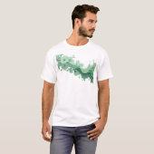 T-shirt Fleur abstraite de mode d'art unique (Devant entier)