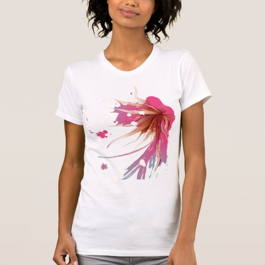 T-shirt Fleur Abstraite d'Hibiscus (Devant)