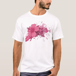 T-shirt Fleur Abstraite Fraîche 13 Design Visuel