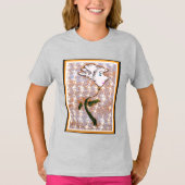 T-Shirt Fleur Abstraite pour Filles (Devant)