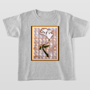 T-Shirt Fleur Abstraite pour Filles