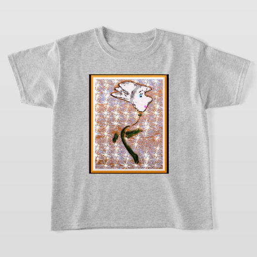 T-Shirt Fleur Abstraite pour Filles (Poser)