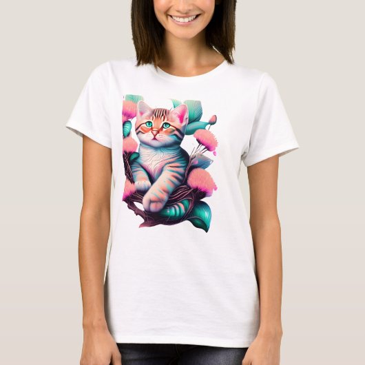T-shirt fleur acrylique (Devant)