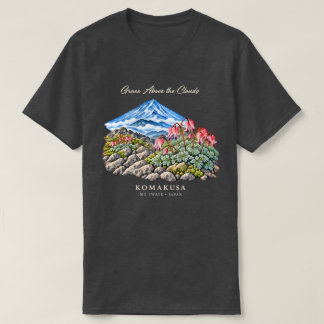 T-Shirt Fleur Alpine Komakusa – Foncé