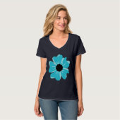T-shirt Fleur Aqua (Devant entier)