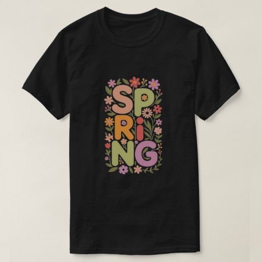 T-shirt Fleur avec printemps (Design devant)