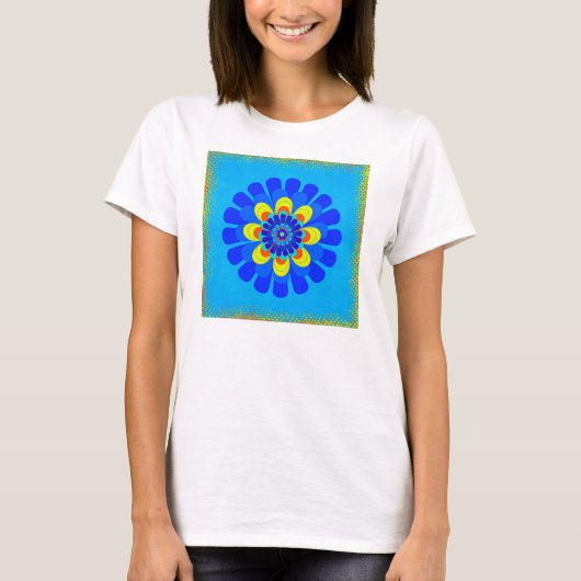 T-shirt Fleur bleu fleur (Devant)