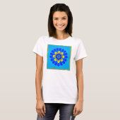 T-shirt Fleur bleu fleur (Devant entier)