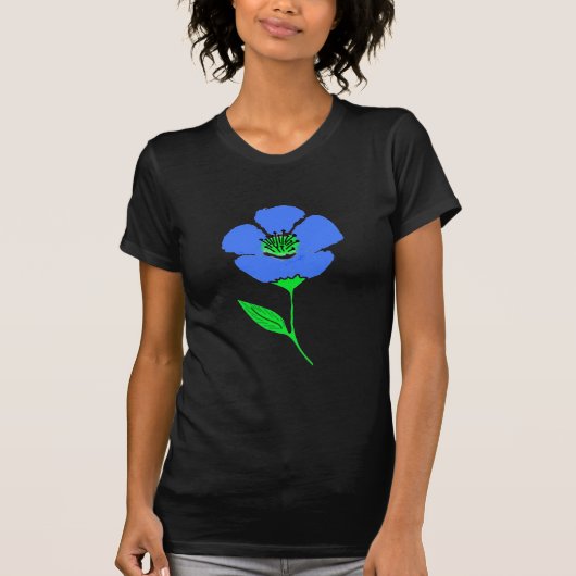 T-shirt Fleur bleue (Devant)