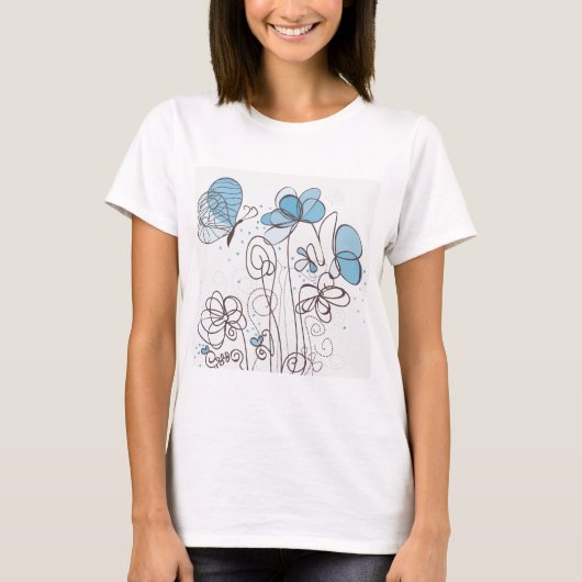 T-shirt Fleur bleue (Devant)