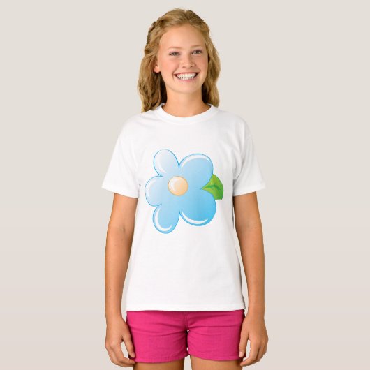 T-shirt Fleur bleue (Devant entier)