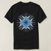 T-shirt Fleur bleue abstraite (Design devant)