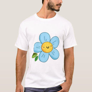 T-shirt Fleur Bleue Kawaii