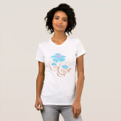 T-shirt Fleur bleue simple (Devant entier)