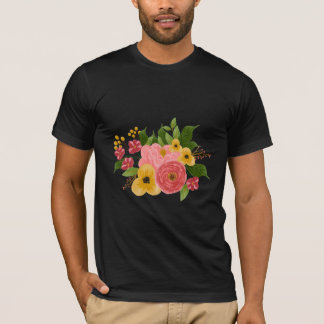 T-Shirt Fleur Botanique Bouquet Floral Coloré
