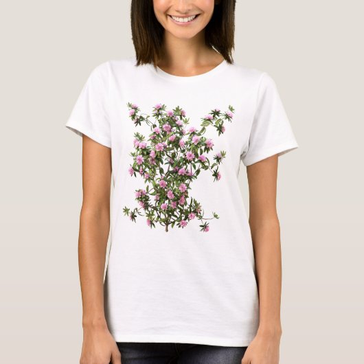 T-shirt Fleur botanique de rhododendron (Devant)