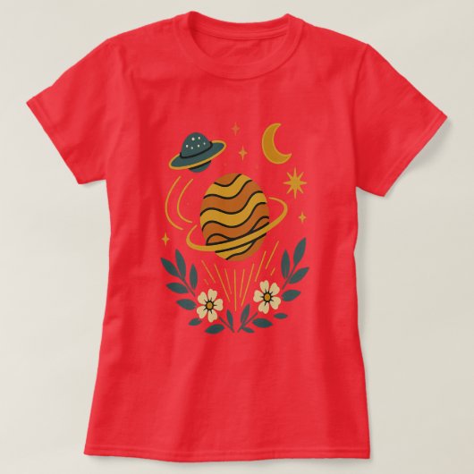 T-shirt Fleur céleste - Cosmos Vintages (Design devant)