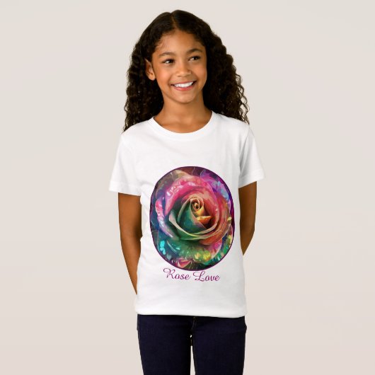 T-Shirt Fleur céleste : Rose Alien (Devant entier)