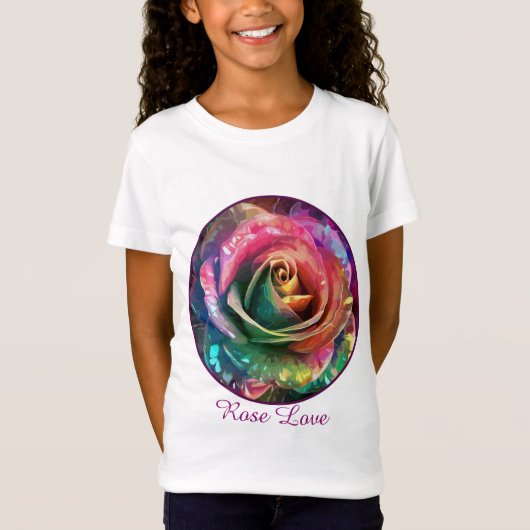 T-Shirt Fleur céleste : Rose Alien (Devant)