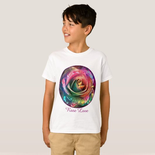 T-shirt Fleur céleste : Rose Alien (Devant entier)