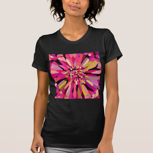 T-shirt Fleur Confetti Rose (Devant)