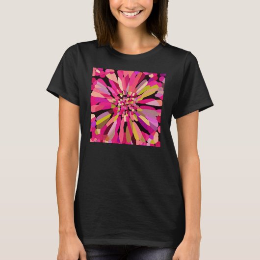 T-shirt Fleur Confetti Rose (Devant)