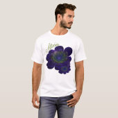 T-shirt Fleur Corolla Violette Bleue (Devant entier)