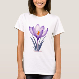 T-shirt Fleur Crocus safran