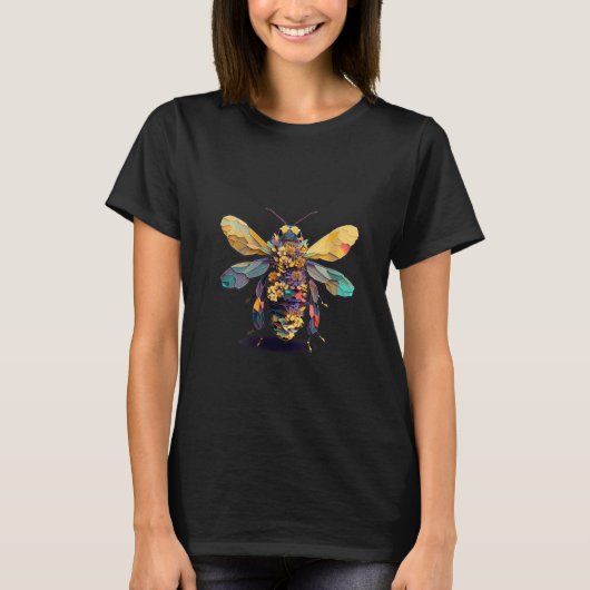 T-shirt Fleur d'abeille mignonne pour les femmes sur l'été (Devant)