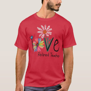T-shirt Fleur Daisy Love Professeur Retraité Premium