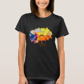 T-shirt Fleur d'aquarelle couleur carnation (Devant)