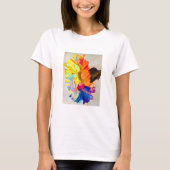 T-shirt Fleur d'aquarelle Neon Carnation (Devant)