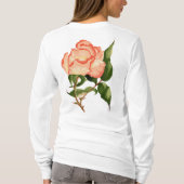T-shirt fleur d'aquarelle rose de pêche (Dos)
