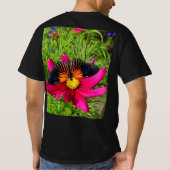 T-shirt fleur d'aster mexicain avec un papillon Doris Long (Dos)