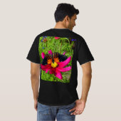T-shirt fleur d'aster mexicain avec un papillon Doris Long (Dos entier)