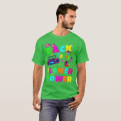 T-shirt Fleur de Backohe Power rétro (Devant entier)
