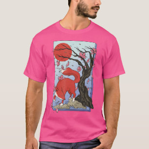 T-shirt Fleur de cerisier de renard japonais Sakura Arbre