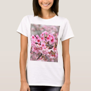 T-shirt Fleur de cerisier Fleurs d'arbre japonaises rose f