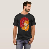 T-shirt Fleur de cerisier japonais Shiba Inu Chien (Devant entier)