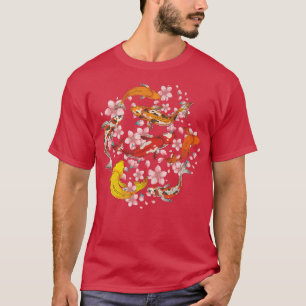 T-shirt Fleur de cerisier japonaise Taisho Sanke Koi Sakur