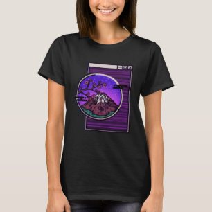 T-shirt Fleur de cerisier japonaise Y2K 90s Mt Fuji sur Gl