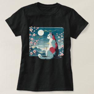 T-shirt Fleur de cerisier Sakura de la montagne de chats j