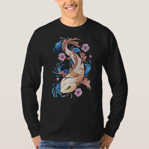 T-shirt Fleur de cerisier vintage I Poisson japonais I Koi
