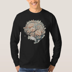 T-shirt Fleur de Cerveau Neuro Science Florale Neurologue 