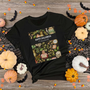 T-shirt Fleur de champignon Plante de crâne Halloween Abst